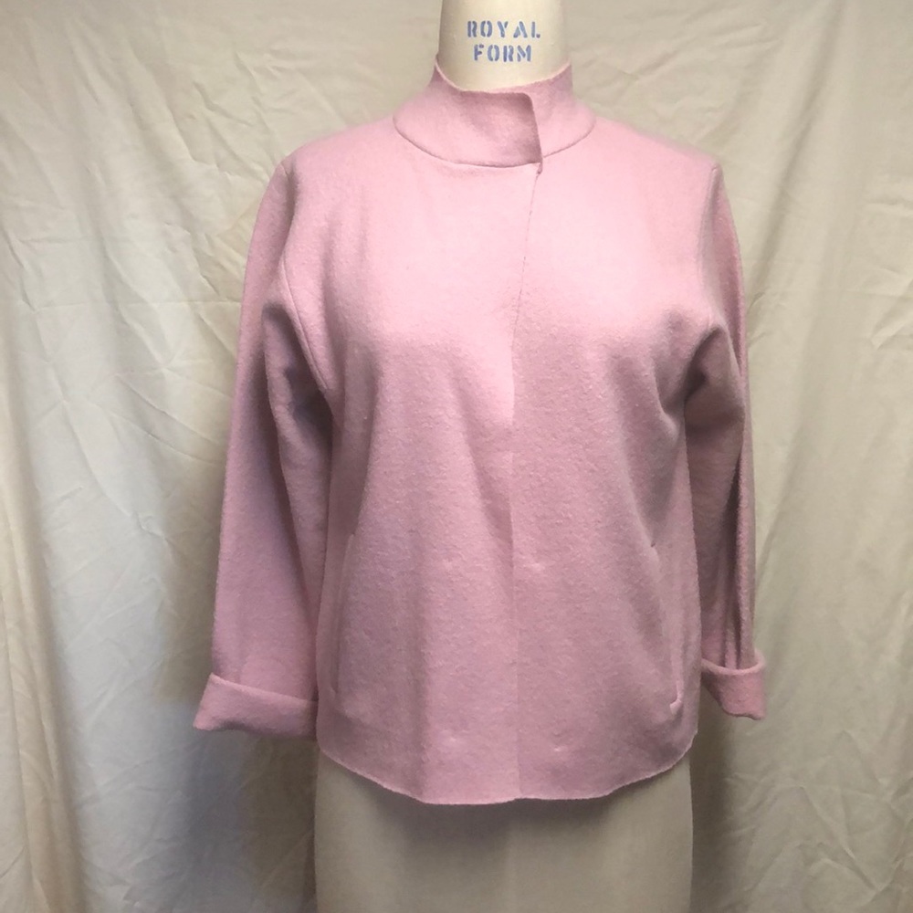 Carole Little retro style pink wool box jacket